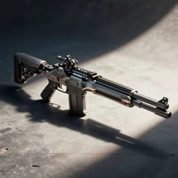 a highly futuristic science - fiction rifle