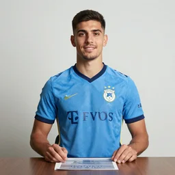 photo of a football transfer announcement