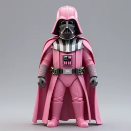 highly detailed realistic matte painting of a pink darth vader wearing pink by lisa frank, unreal engine, concept art, CGsociety, trending on artstation
