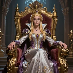 An epic fantasy comic book style portrait painting of a petit brabancon queen in throne, unreal 5, DAZ, hyperrealistic, octane render, cosplay, RPG portrait, dynamic lighting