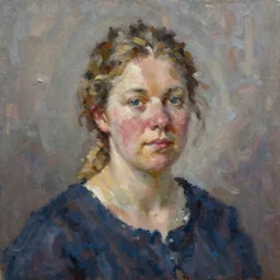 portrait of a norwegian woman ( 3 5 ) from norway in 2 0 2 1, an oil painting by ross tran and thomas kincade