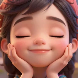 epic professional symmetrical digital art of sweet closed eyes, accent lighting, painted, intricate, detailed, cheery, fun, effervescent, by roberto ferri, epic, stunning, gorgeous, much wow, much detail, cinematic, masterpiece, unreal engine render