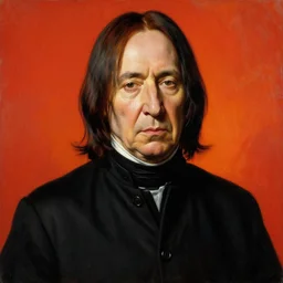 a beautiful portrait painting of snape, by diego velazquez, beautiful composition and structure, high contrast, high saturation, vivid ember colors, cross hatching featured on artstation, shading study, lighting study, studio lighting, pipe smoke, volumetric fog, artistic, cinematic, backlight, rim light, portrait study