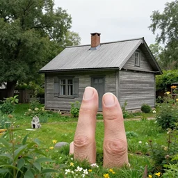 a garden of elderly large fingers outside a thomas kincade cottage in the style of zdzislaw bekinski