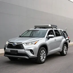 toyota highlander with delorean doors as a time machine