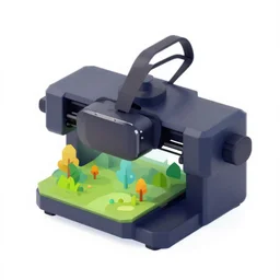 a giant hp virtual reality printer that is printing colorful nature, low poly, on white background, isometric art, 3 d render, insanely detailed, artstation, concept art, behance, ray tracing, smooth, sharp focus, ethereal techno lighting