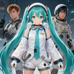 suzu Hirose as cosmonaut hatsune miku digital art by Mandy Jurgens, Irina French, Heraldo Ortega, hyperdetailed, artstation, cgsociety