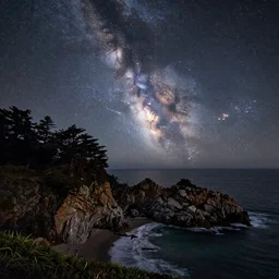 Milky Way shining through an Arch on the Big Sur Coast