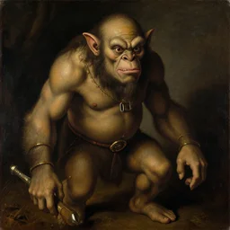 portrait of one ogre, painting by hieronymus bosch