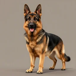anthropomorphic german Shepherd, Digital Art