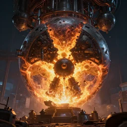 nuclear fission, volumetric lighting, 8 k octane beautifully detailed render, post - processing, extremely hyper - detailed, intricate, epic composition, cinematic lighting, masterpiece, trending on artstation, detailed detailed detailed, masterpiece, stunning art by anders zorn, wonderful masterpiece by greg rutkowski, beautiful cinematic light,