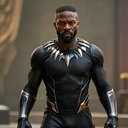 cinematic still of kirk lazarus from tropic thunder as black panther