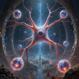 immortal neuron, alien room, intricate, scifi, unique landscape, highly detailed, singularity, cybernetic, energy spheres, visible space, holy place, thought provoking, masterpiece, digital painting, artstation, concept art, smooth, sharp focus, highly detailed, art by roberto digiglio and furio tedeschi and filippo ubertino
