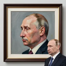 modern art, award winning, sold for, masterpiece, profile putin