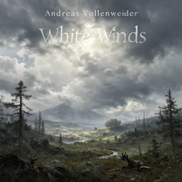 fine concept art of a scene representing a place of the album White Winds by Andreas Vollenweider, highly realistic and detailed, intricate, cinematic lighting