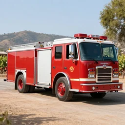 paso robles vineyard, fire truck,