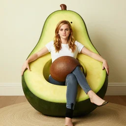 emma emma avocado watson as an avocado chair