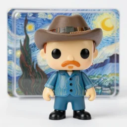 van gogh, stop motion vinyl action figure, plastic, toy, butcher billy style