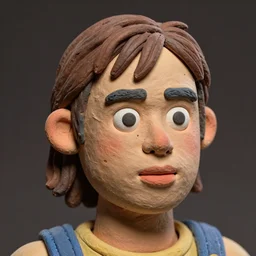 real he-man mangal!! clay! close detailed sculpted head , style: manga claymation puppet kids clay , by guldies