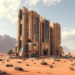 a hyperbuilding in the desert