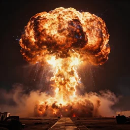 ! dream enormous nuclear detonation, sci - fi scene, fantasy, hd, volumetric lighting, 4 k, intricate detail, by jesper ejsing, irakli nadar