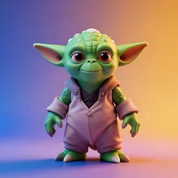 yoda overwatch, action figure, sofubi, studio lighting, colored gels, colored background, xf iq 4, 1 5 0 mp, 5 0 mm, f 1. 4, iso 2 0 0, 1 / 1 6