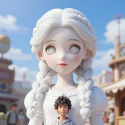white princess character portrait in the sky market, color page, 4 k, tone mapping, doll, akihiko yoshida, james jean, andrei riabovitchev, marc simonetti, yoshitaka amano, digital illustration, braided hair, ringlet, curls realism, sharp details, cinematic, highly detailed, digital, 3 d