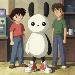 marcel the shell with shoes on by Range Murata, Katsuhiro Otomo, Yoshitaka Amano, and Artgerm. anime illustration, 3D shadowing effect, 8K resolution