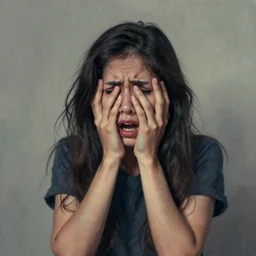 Artistic representation of fear and anxiety