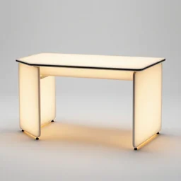glowing rolltop desk, photorealistic, isolated on a pure white background, centered, entire object in frame, sharp focus, soft studio lighting