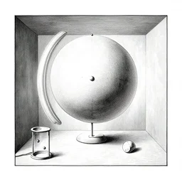 Quantum mechanics portrayed in a drawing by M. C. Escher