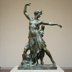 bronze sculpture of a german expressionist dances rollenportrat of euterpe