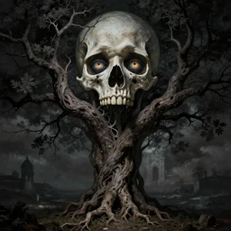 tree of death and agony solace solitude and psychedelic quantization of the tree of grief, grandiose majestic satanically, your eyes are the reason you are afraid to see, godmachine victo ngai yoji shinkawa pennington sibylla merian james gurney greg rutowski gustave dore dzo