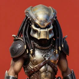 portrait of The Predator (1987), highly detailed, centered, solid color background, digital painting, artstation, concept art, smooth, sharp focus, illustration, donato giancola, Joseph Christian Leyendecker, Les Edwards, Ed Repka, WLOP