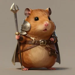 lord of the rings warrior hamster concept art, 4 k, 8 k, trending on artstation, cgsociety, in the style of greg rutkowski, wlop,