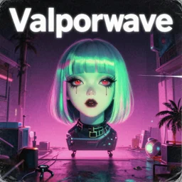 vaporwave album cover,