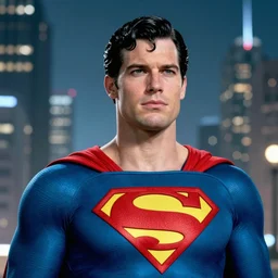 a potrait of Superman from another world