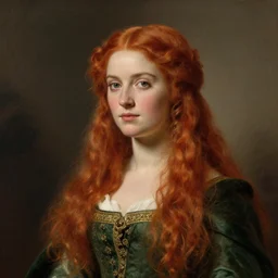 most beautiful and detailed redheaded Celtic lady by J. M. W. Turner