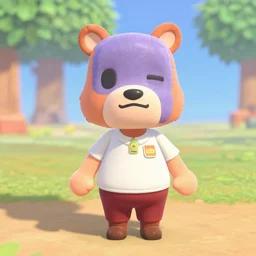 thanos as a character in animal crossing, ingame render