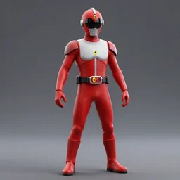 Tokusatsu character based on Ferrari, unreal engine, 3D model