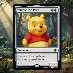 Winnie the Pooh as a Magic the gathering card