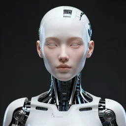 portrait of a cyborg, half - human, computer and circuits, android, cyberpunk, cybernetic, vibrant colors, by ayami kojima, by aleksander rostov, by yoji shinkawa, by shigenori soejima
