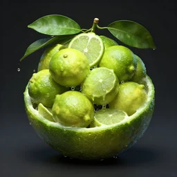 lovecraftian eldritch made of limes by johfra bosschart. 8 k, octane rendered