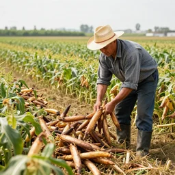 farmer harvesting bigmacs on his farm