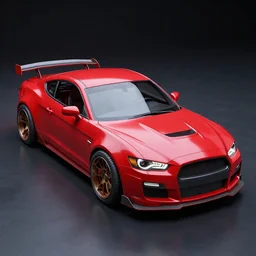 red car, atompunk style, 3 d render, unreal engine