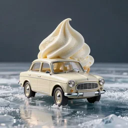 ZiL car illegally submerged in dangerous ice cream, perfectly calibrated