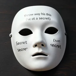 to throw away this mask ( secret secret i've ot a secret ),, high quality rendering,