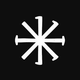 focus on simple message art, ancient symbol on perfect clean black background, proto indo european symbolism, hand drawn emblem of old luck, trending on artstation, stock photo textures, clean design, interesting symmetry, proportional, vector art, amazing symbol, illustrator,