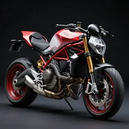 a still of a blade runner 2 0 4 9 ducati monster motorcycle concept designed by art zhu, extreme detail, intricate, dramatic lighting,