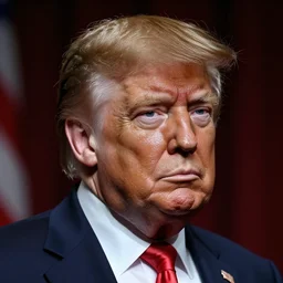 a 3 5 mm studio photograph of president donald trump!!! very moist!!!, lots of hair!!!. highly detailed. dramatic lighting. inspired by zdzislaw beksinski and gerard brom